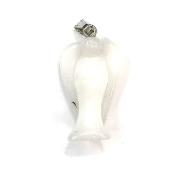 LE NEBO Privjesci od prirodnog kamena u obliku anđela Kristalno Agatha Ogrlica Privjesak za izradu nakita Kvalitetan Veličine 23 mm x 40 mm