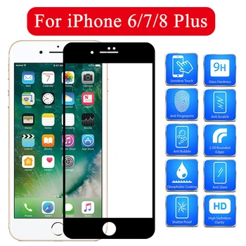 I7plus i8plus staklena zaštitna folija za ekran za iphone 6 6s 7 8 plus zaštitna folija za ekran i telefon 7s, 8s iphone7 iphone8 6plus iphon