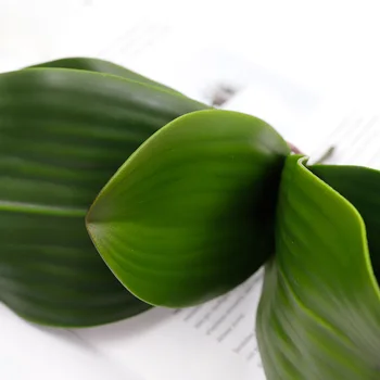 Umjetna Zeleni leptir orhideja List Plastični Cvijet List Bonsai Glavni Vjenčanje College Diy Ukras Utakmice