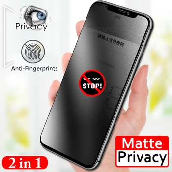 Zaštita od Spyware voajerski + Mat Mat 9-satna Kaljeno Staklo Za iPhone X XS XR Pro 11 12 13 mini Max 6 7 8 Plus Zaslon Zaštitnik