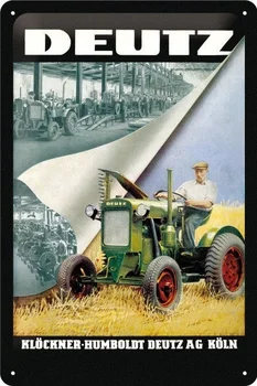 Traktor Deutz Metalni Znak Plakat Ploča Zidna Dekoracija za Dom Savjet Kartica