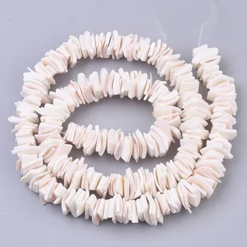 Čip Prirodna Ružičasta Perla u obliku školjke 6-10 mm Kvadratni perle Heishi za DIY Narukvica i Ogrlica Pribor za izradu nakita oko 276 kom./thread