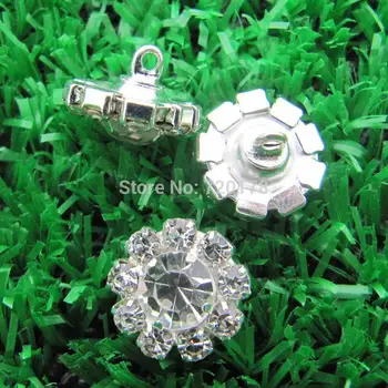 12 mm,15 mm,18 mm Kristalna gumb sa štrasom s koljenica za cvjetni centara 50 kom. RMB039