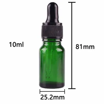 12X10 ml Boca-kapaljke od zelenog stakla sa klik za eteričnih ulja ароматерапевтические laboratorijske kemikalije