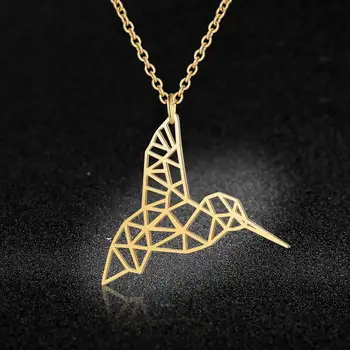 Jedinstveno geometrijski ogrlica-leptir od nehrđajućeg čelika Veleprodaja Za žene Minimalistički Morski Galebovi Mijau Životinja Privjesak Nakit je Дропшиппинг